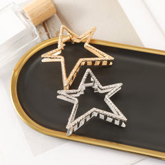 Golden Silver Star Hair Claw Pentagram Shark Claw Hair Accessories