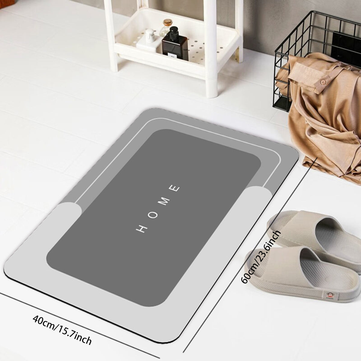 Soft Diatom Mud Kitchen Floor Mat Non-slip Oilproof Waterproof Mat