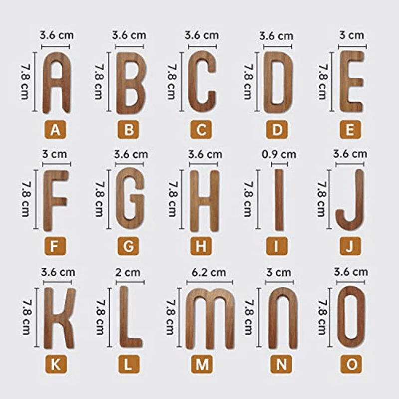 7.62cm Walnut Wooden Letters M - Crafts & Arts Wood Letters for Wall Decor