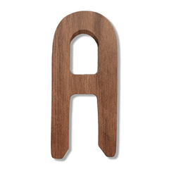 7.62cm Walnut Wooden Letters M - Crafts & Arts Wood Letters for Wall Decor
