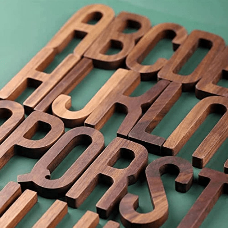 7.62cm Walnut Wooden Letters M - Crafts & Arts Wood Letters for Wall Decor