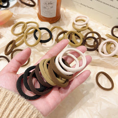 Milk Tea Elastic Hair Rings Ponytail Bands for Easy Styling