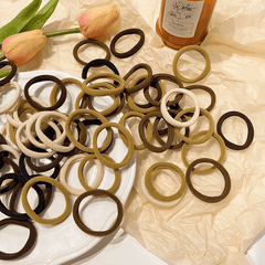 Milk Tea Elastic Hair Rings Ponytail Bands for Easy Styling