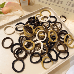 Milk Tea Elastic Hair Rings Ponytail Bands for Easy Styling