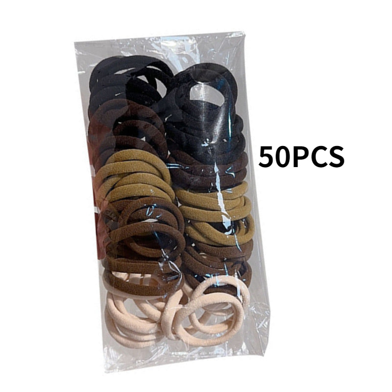 Milk Tea Elastic Hair Rings Ponytail Bands for Easy Styling