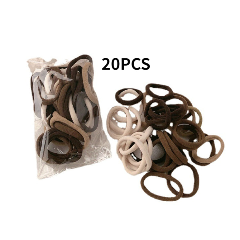 Milk Tea Elastic Hair Rings Ponytail Bands for Easy Styling
