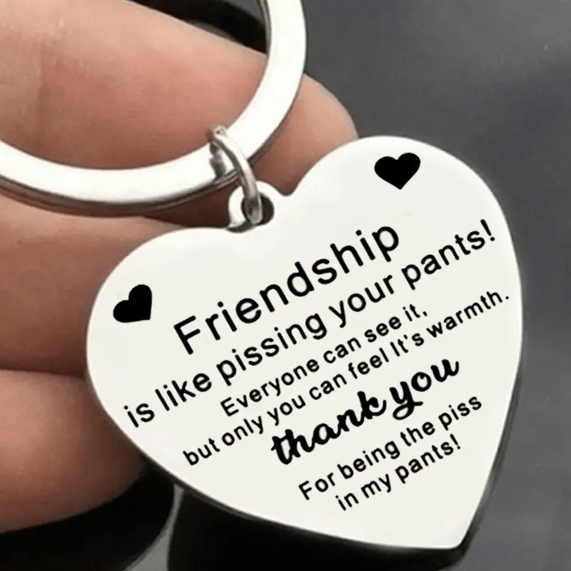 Heart Engraved Letters Key Chain