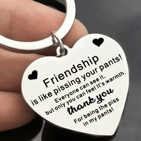 Heart Engraved Letters Key Chain