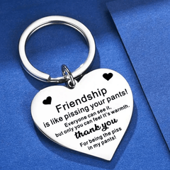 Heart Engraved Letters Key Chain