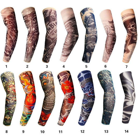 Cooling Unisex Tattoo Arm Sleeves for Sun Protection