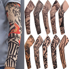 Flower Arm Tattoo Sleeves Sun UV Protection Arm Warmers for Men Women