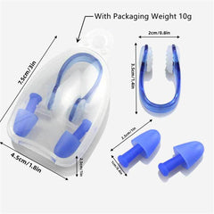Swim Ear Plugs/Nose Clip Set Waterproof Comfortable w/ Storage Box