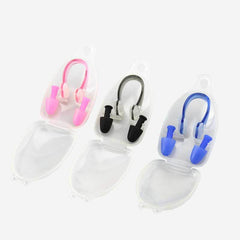 Swim Ear Plugs/Nose Clip Set Waterproof Comfortable w/ Storage Box