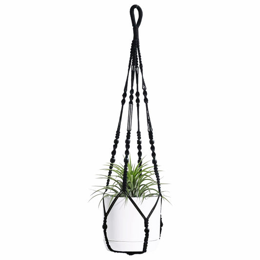 Vertical Planters Plant Hanger Indoor Hanging Wooden Beads No Fringe