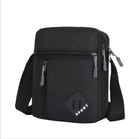 Canvas Crossbody Bag Letter Patch Shoulder Bag Sports Style