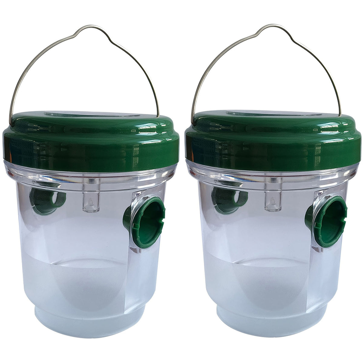 2pcs Solar Powered Bee Trap Non Toxic Waterproof LED Light Attract Wasps Bugs