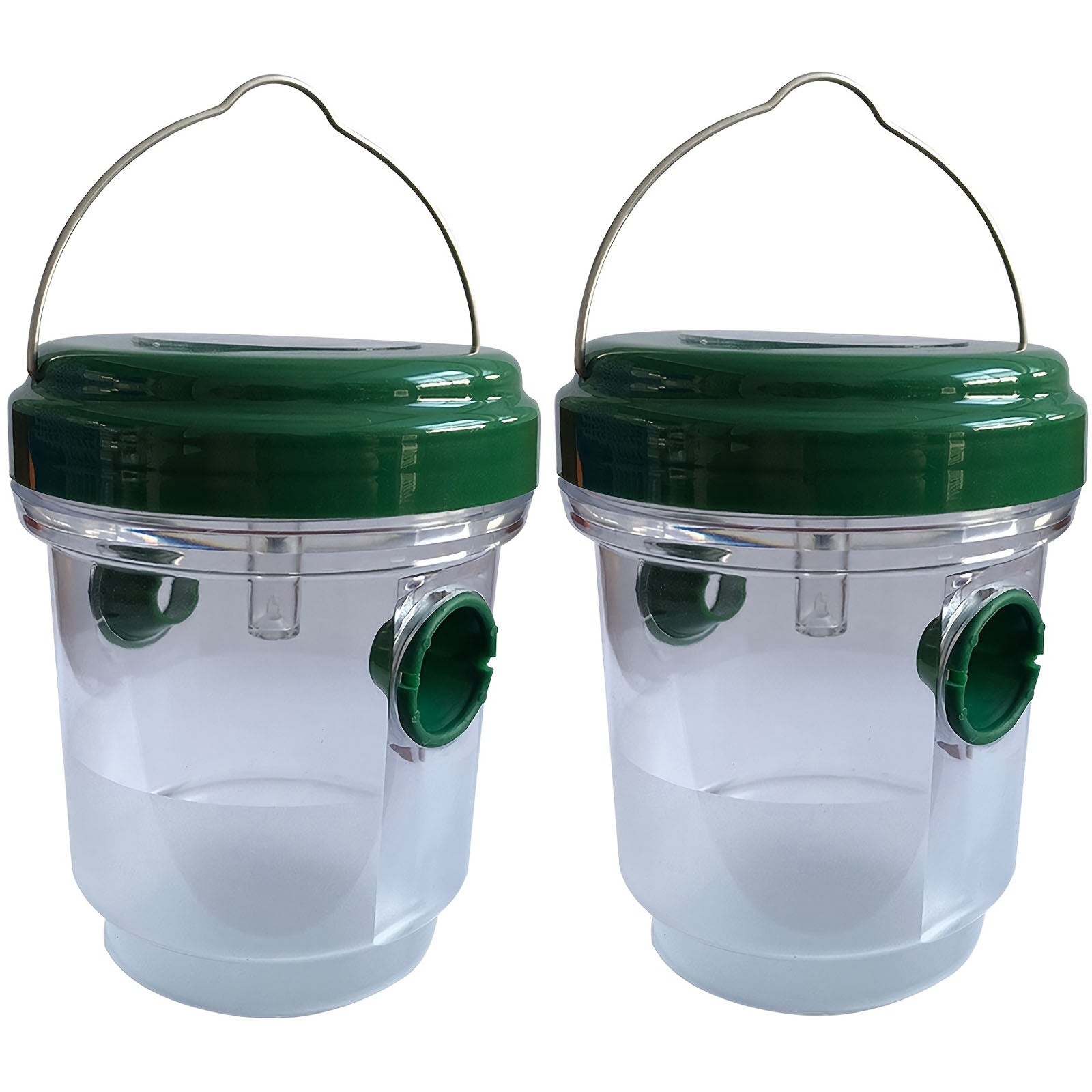 2pcs Solar Powered Bee Trap Non Toxic Waterproof LED Light Attract Wasps Bugs