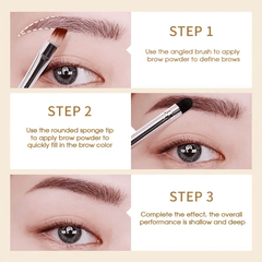 Double Effect Eyebrow Powder Palette with Brush
