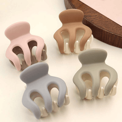 Matte Mini Hair Claw Solid Style Pumpkin Hair Clip Ponytail Holder