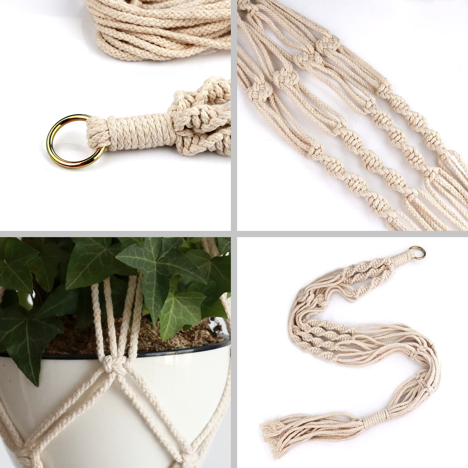 2pcs Plant Hanger Set for Round and Square Pots