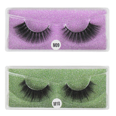 10 Pairs Natural Messy 3D Mink Lashes Lightweight False Eyelashes