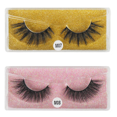 10 Pairs Natural Messy 3D Mink Lashes Lightweight False Eyelashes