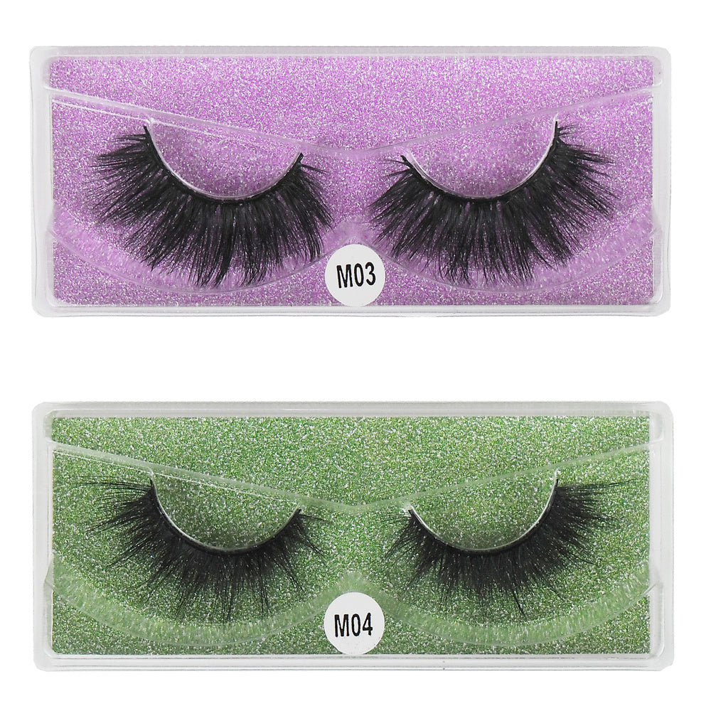 10 Pairs Natural Messy 3D Mink Lashes Lightweight False Eyelashes