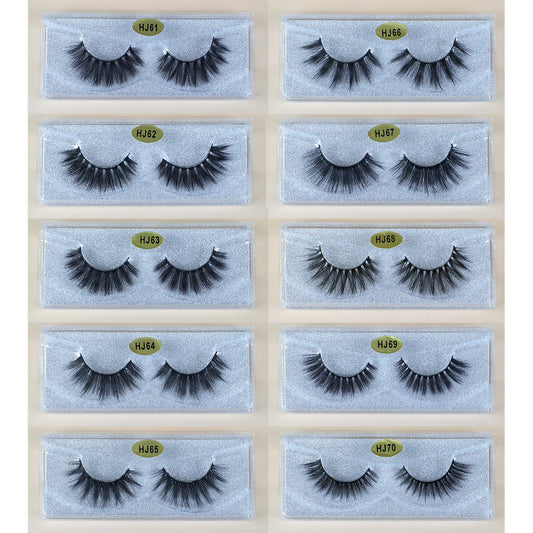 20 Pairs Natural Fluffy 3D Mink Lashes False Eyelashes Extension