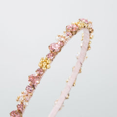 Baroque Crystal Rhinestone Decor Headband Glitter Head Hoop For Women