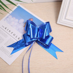10pcs Metal Pull Flower Christmas Gift Packaging Bows Flower Ribbon Bow