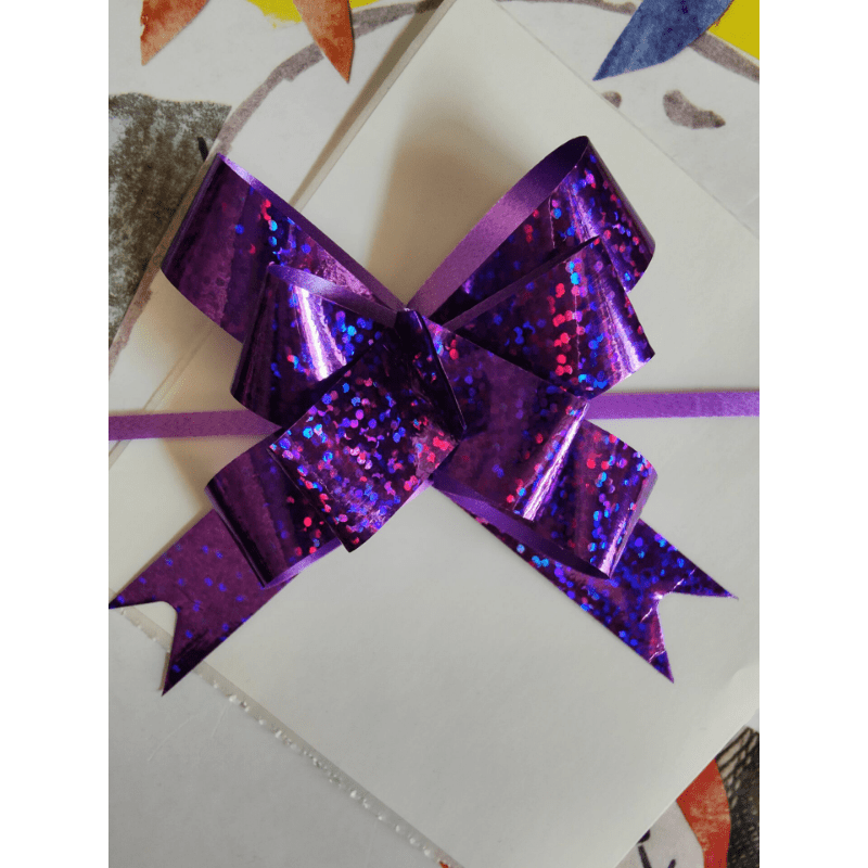 10pcs Metal Pull Flower Christmas Gift Packaging Bows Flower Ribbon Bow