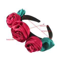 Bohemian Fabric Rose Headband Hair Hoops for Women