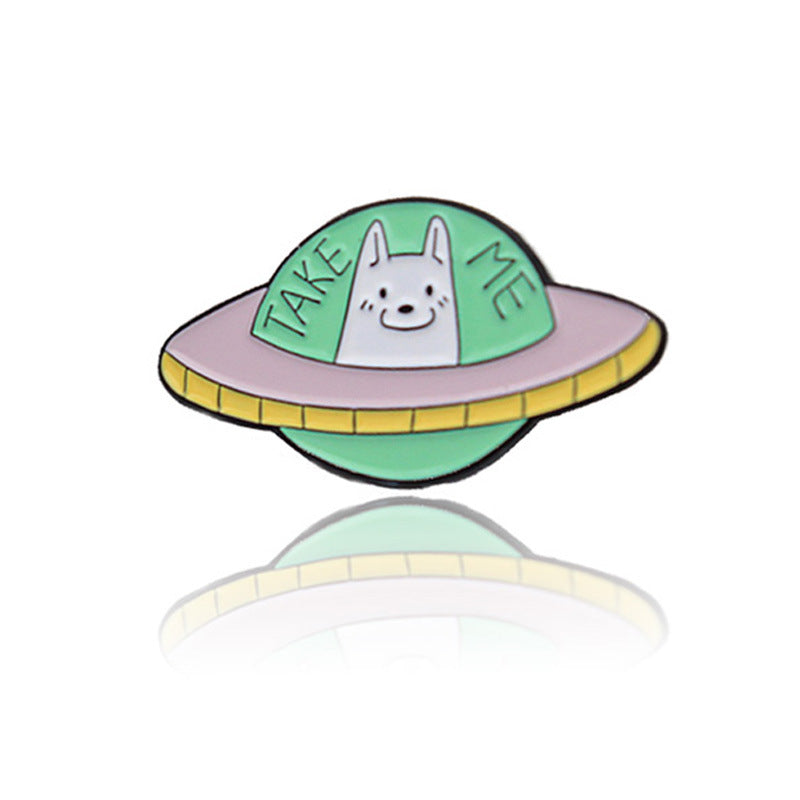 Little Cat Planet Creative Alloy Brooch Pin