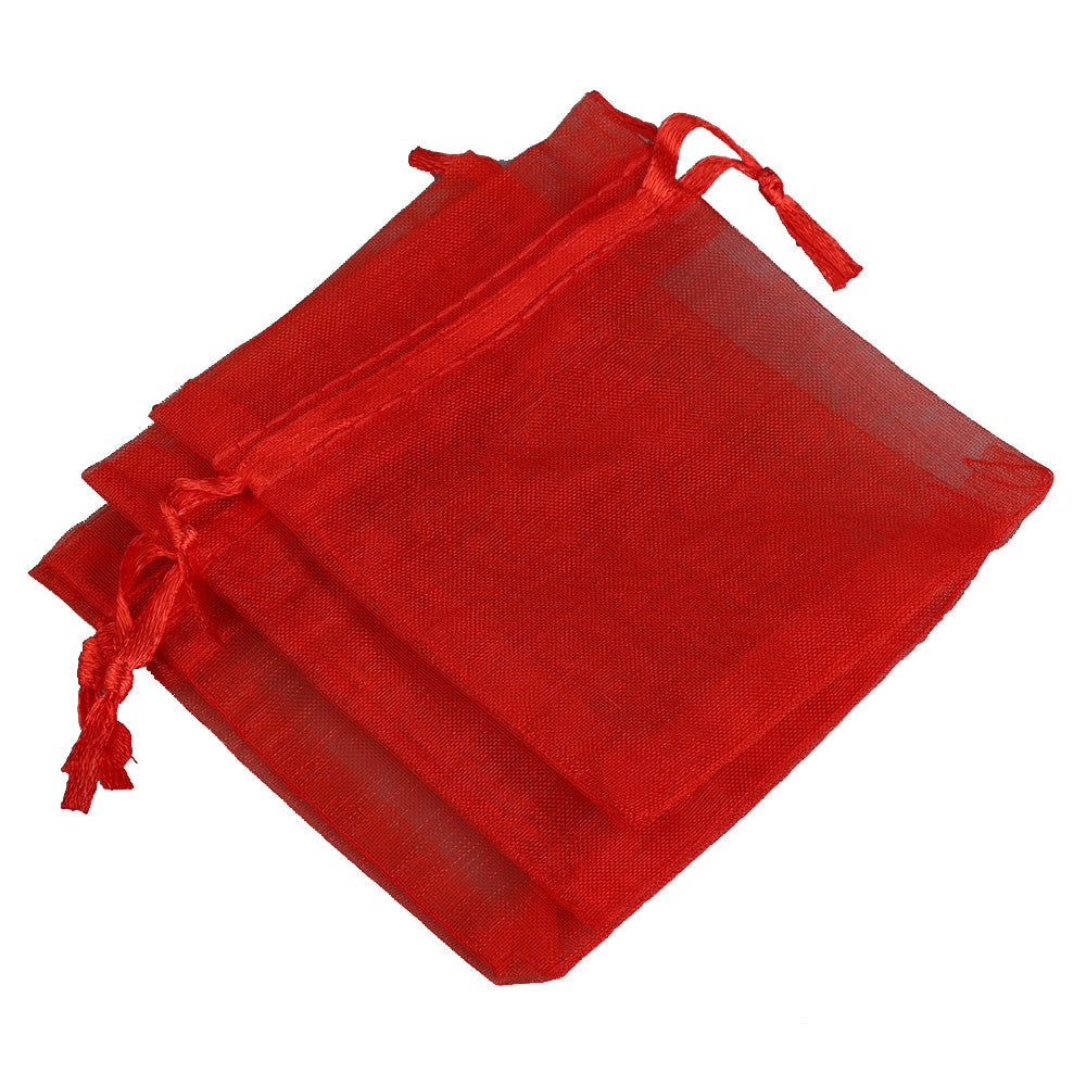 100pcs Organza Gift Bags Drawstring Pouches Wedding Christmas Candy