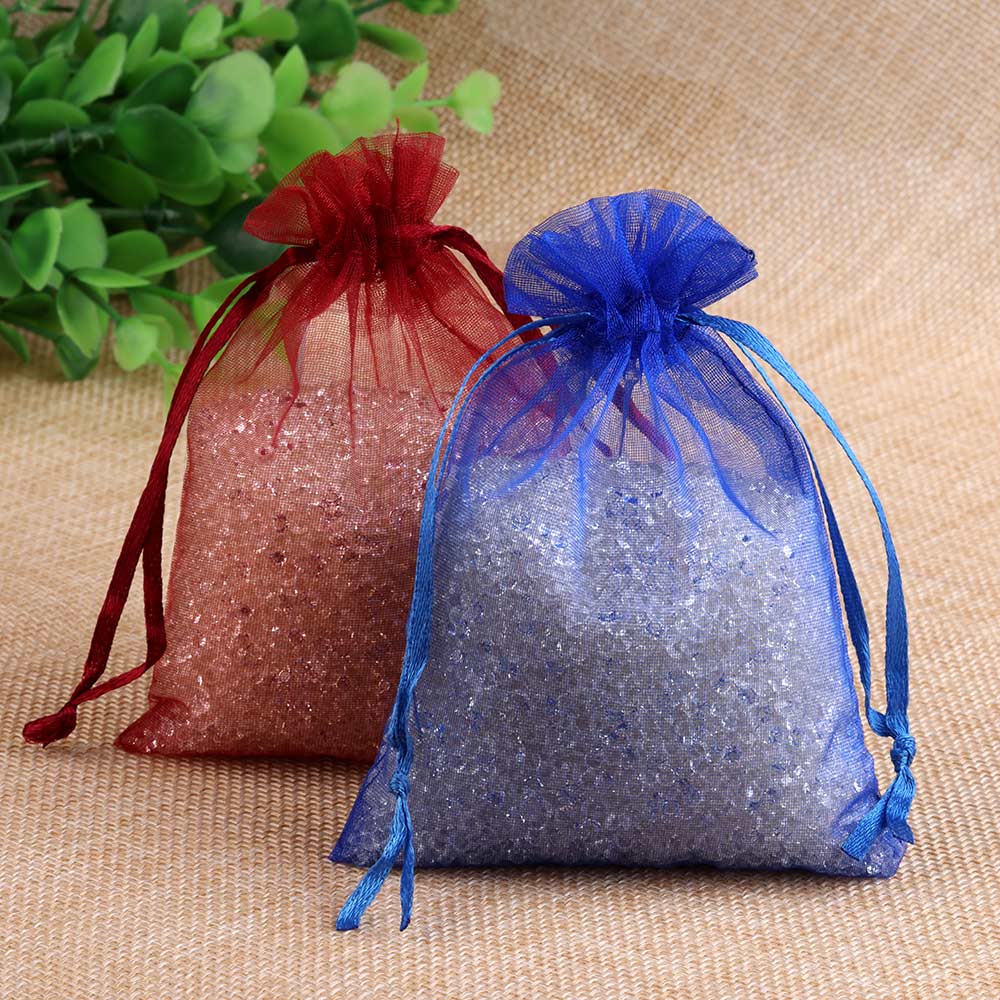 100pcs Organza Gift Bags Drawstring Pouches Wedding Christmas Candy