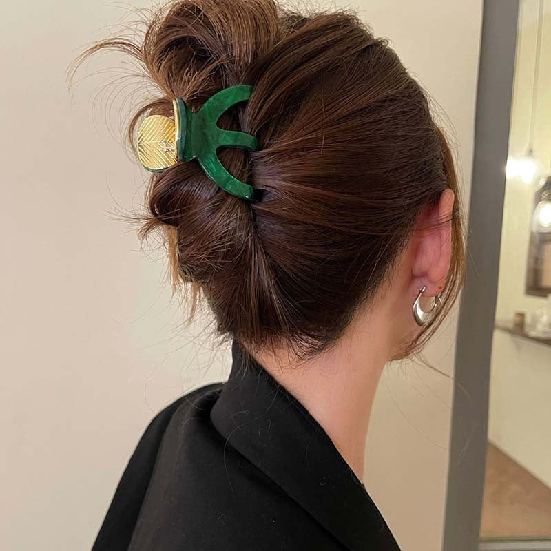 Acetate Hair Claw Pumpkin Hair Clip Acetic Shark Claw