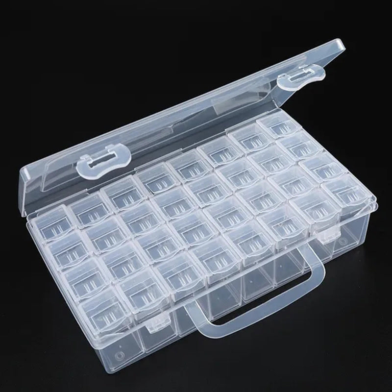 32 Slots Rhinestone Storage Box DIY Diamond Painting Tools Kit Beads Containers
