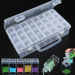 32 Slots Rhinestone Storage Box DIY Diamond Painting Tools Kit Beads Containers