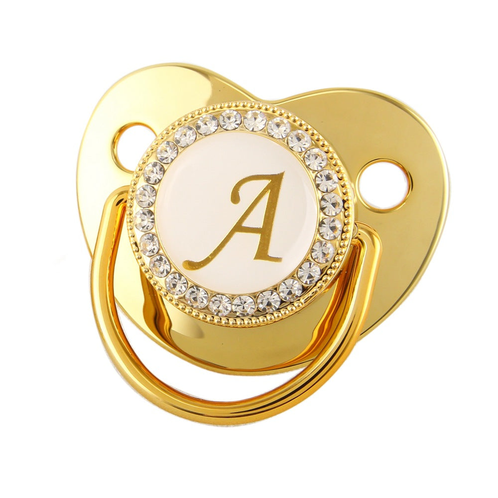 Golden Baby Pacifier: Sparkle and Shine with the 26 Letters