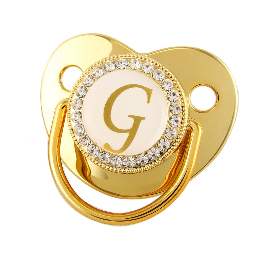 Golden Baby Pacifier: Sparkle and Shine with the 26 Letters