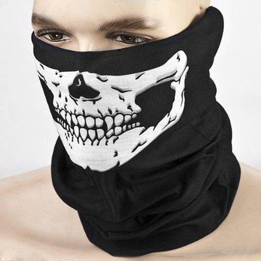 Skull Bike Motorcycle Helmet Neck Face Mask Paintball Ski Sport Headband