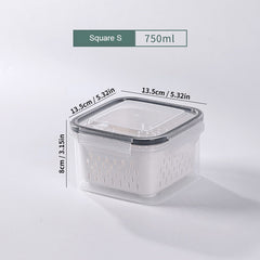 Refrigerator Storage Box for Fresh Vegetables & Fruits
