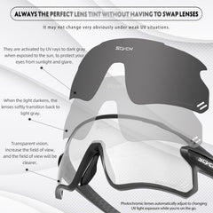 SCVCN Men's Cycling Sunglasses UV400 Sports Goggles