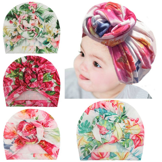 Floral Turban Headwrap for Baby Boys & Girls
