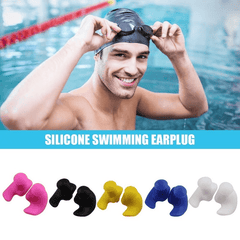 Waterproof Soft Earplugs 1 Pair Silicone Portable Ear Plugs