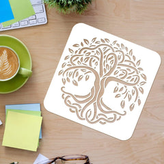 Tree Of Life Stencils 20x20 cm Plastic Drawing Painting DIY Supplies