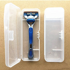 Eco Friendly Men's Shaver Storage Box Transparent Plastic Case for Razors