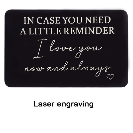 Personalized Leather Wallet Insert - Engraved Gift for Him