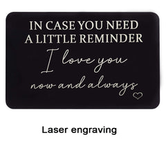 Personalized Leather Wallet Insert - Engraved Gift for Him