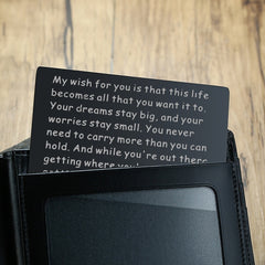 College Graduation Wallet Insert Card Gift